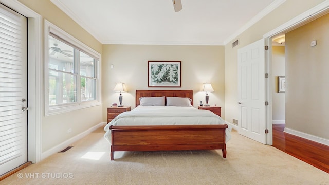 870 Legacy Rdg, Algonquin, IL 60102 - bedroom with crown molding, carpet floors, and ceiling fan