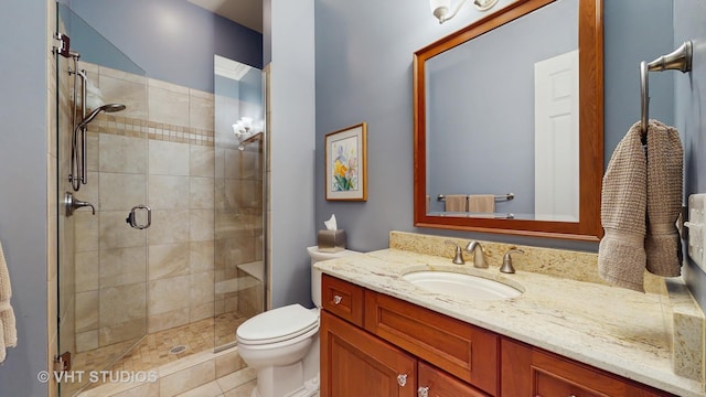 870 Legacy Rdg, Algonquin, IL 60102 - bathroom featuring vanity, a stall shower, and tile patterned floors