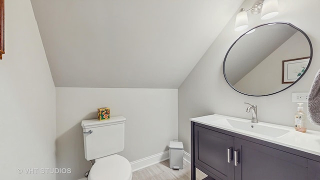870 Legacy Rdg, Algonquin, IL 60102 - half bath featuring vanity and lofted ceiling