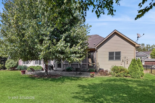 870 Legacy Rdg, Algonquin, IL 60102 - rear view of property featuring a patio area and roof with shingles