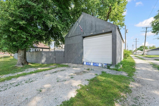 201 N Sycamore St, Villa Grove, IL 61956 - detached garage with gravel driveway
