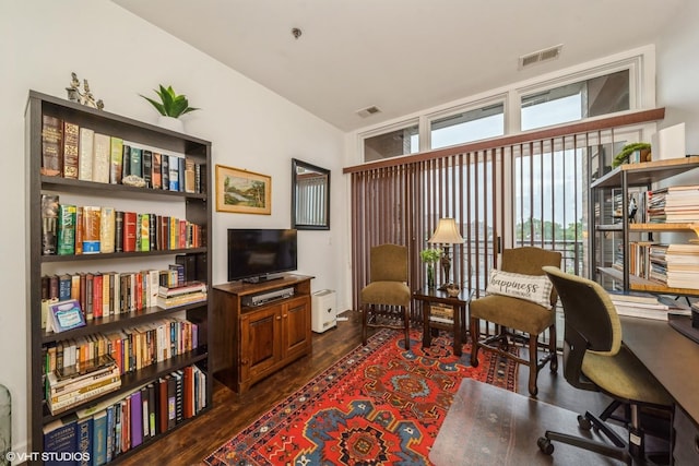 3450 S Halsted St Unit 416, Chicago, IL 60608 - office featuring plenty of natural light and dark wood-type flooring