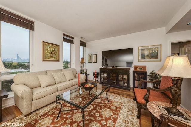 3450 S Halsted St Unit 416, Chicago, IL 60608 - living area with wood finished floors