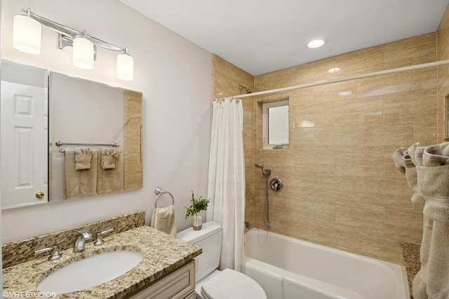 1142 N Perry Dr, Palatine, IL 60067 - bathroom featuring vanity and shower / bath combo with shower curtain
