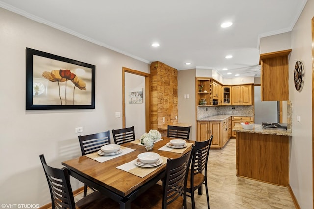 1142 N Perry Dr, Palatine, IL 60067 - dining area with recessed lighting and crown molding