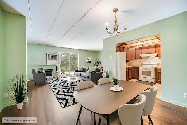 128 E Bailey Rd Unit G, Naperville, IL 60565 - dining space with a chandelier and light wood-style flooring