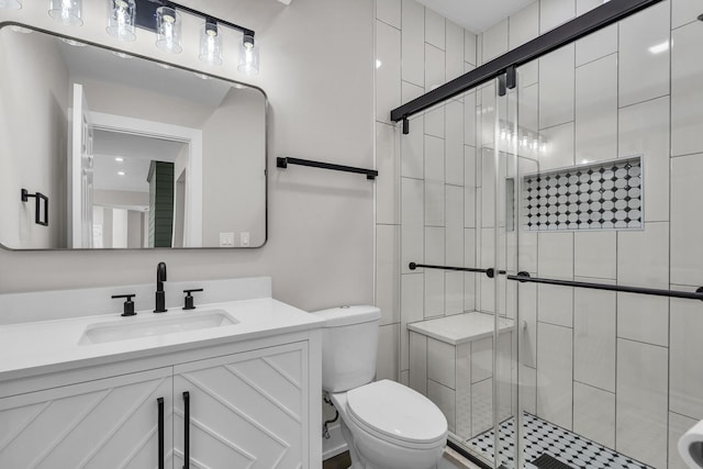 2054 S Jonathan Dr, Round Lake, IL 60073 - full bath with vanity and a stall shower