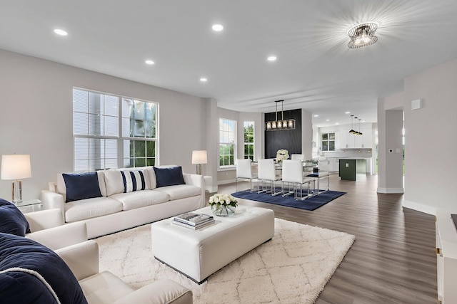 2054 S Jonathan Dr, Round Lake, IL 60073 - living room with wood finished floors and recessed lighting
