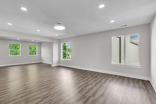 2054 S Jonathan Dr, Round Lake, IL 60073 - spare room featuring dark wood-style floors and recessed lighting