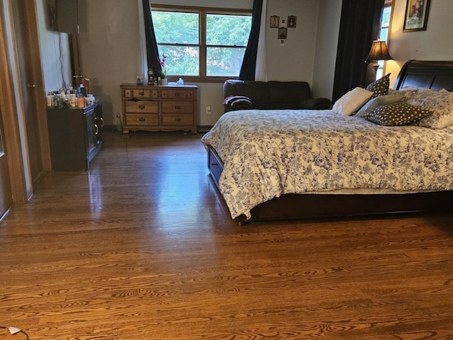 811 N Glenwood Pl, Aurora, IL 60506 - bedroom with dark wood-style floors