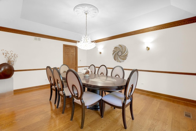 1816 Princeton Rd, Flossmoor, IL 60422 - dining space with a chandelier and light wood-type flooring