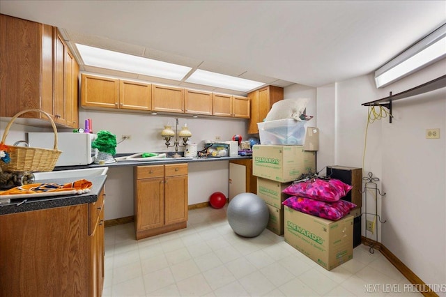 1509 Keim Ct, Saint Charles, IL 60174 - kitchen with white microwave and brown cabinets