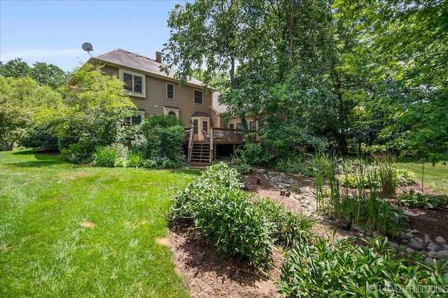 1509 Keim Ct, Saint Charles, IL 60174 - view of grassy yard with a deck