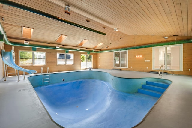 160 E Terra Cotta Ave, Crystal Lake, IL 60014 - indoor pool with a water slide and a jacuzzi