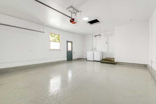 160 E Terra Cotta Ave, Crystal Lake, IL 60014 - garage featuring washer and dryer and a garage door opener