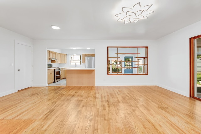 160 E Terra Cotta Ave, Crystal Lake, IL 60014 - unfurnished living room featuring light wood-style floors