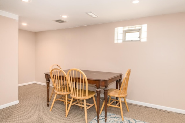 3345 N Page Ave, Chicago, IL 60634 - dining area with recessed lighting and carpet flooring
