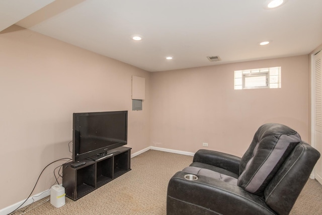 3345 N Page Ave, Chicago, IL 60634 - sitting room featuring carpet and recessed lighting