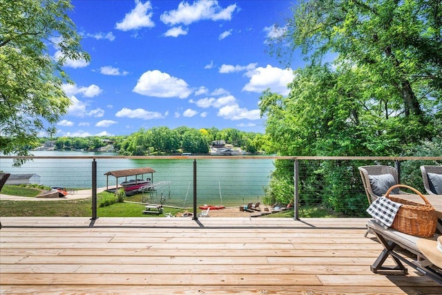 6 Barbados Ct N, Putnam, IL 61560 - wooden deck featuring a water view
