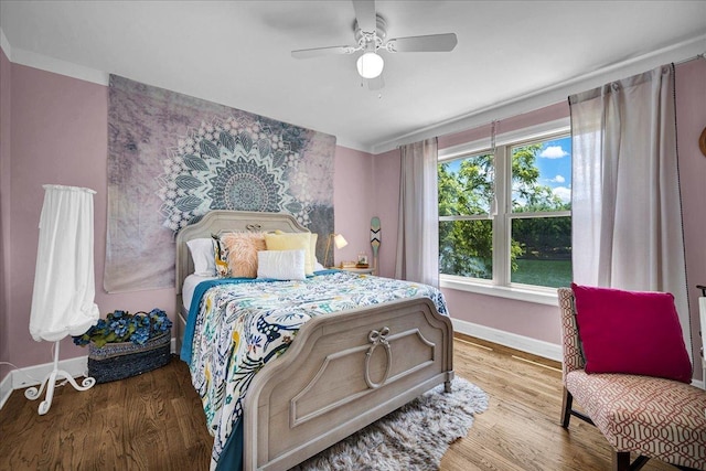 6 Barbados Ct N, Putnam, IL 61560 - bedroom featuring wood finished floors and a ceiling fan