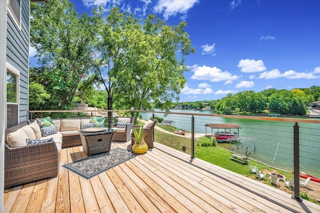 6 Barbados Ct N, Putnam, IL 61560 - deck featuring an outdoor hangout area and a water view