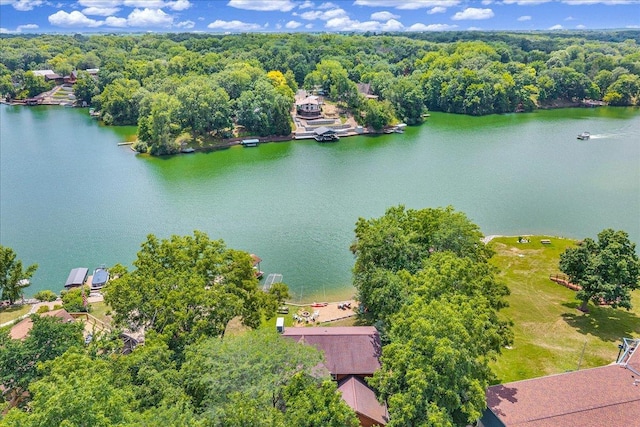 6 Barbados Ct N, Putnam, IL 61560 - drone / aerial view of a nearby body of water and a heavily wooded area