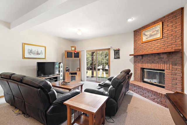 7672 Thistlewood Ln, Frankfort, IL 60423 - carpeted living room with a fireplace