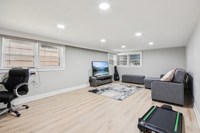1610 S Greenwood Ave, Park Ridge, IL 60068 - office area featuring wood finished floors and recessed lighting