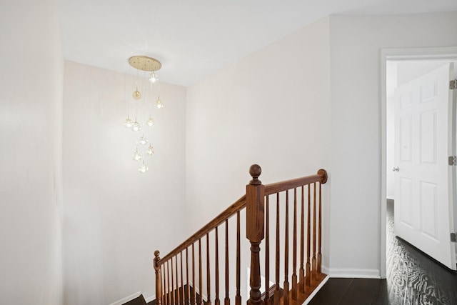 234 Cassidy Ln, Elgin, IL 60124 - stairs with baseboards and wood finished floors