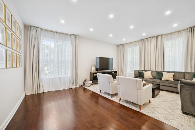 234 Cassidy Ln, Elgin, IL 60124 - living area featuring wood-type flooring and recessed lighting