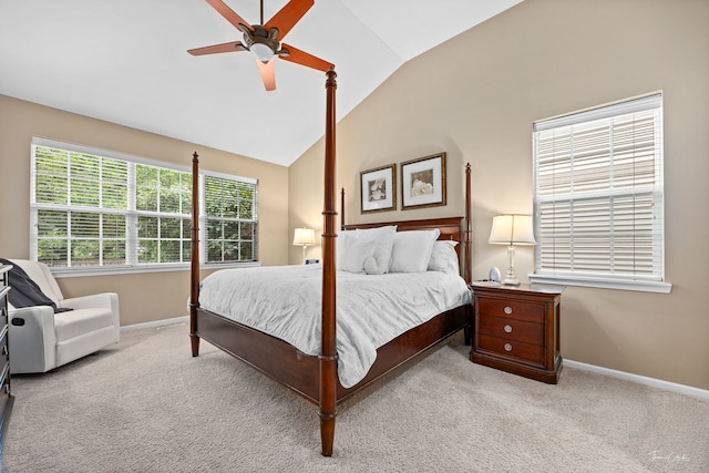 1728 Briarheath Dr, Aurora, IL 60505 - carpeted bedroom featuring lofted ceiling and a ceiling fan