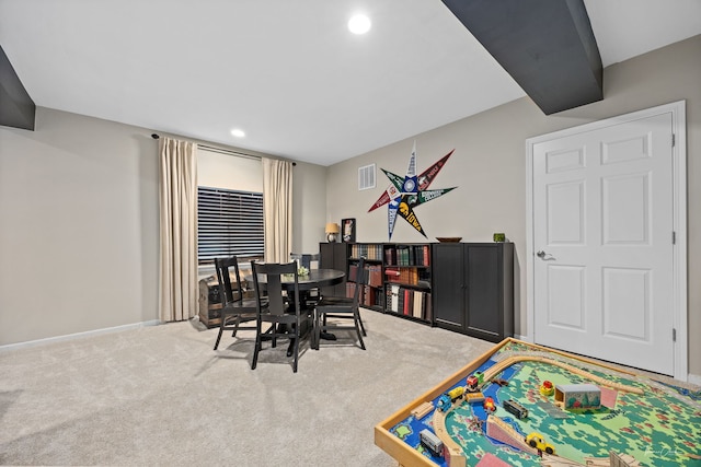 1728 Briarheath Dr, Aurora, IL 60505 - dining room featuring carpet and recessed lighting