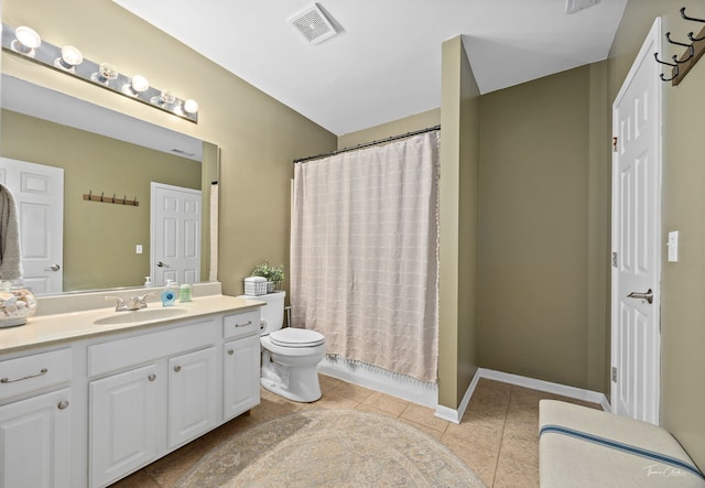 1728 Briarheath Dr, Aurora, IL 60505 - bathroom featuring vanity, tile patterned floors, and a shower with shower curtain