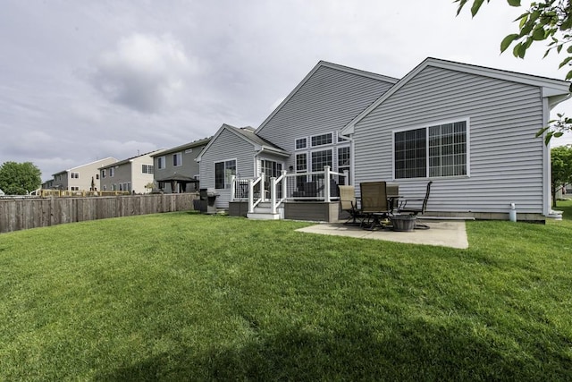 1444 Baroque Ave, Volo, IL 60073 - back of property featuring a patio and a wooden deck