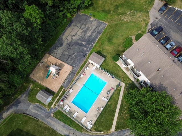 89 Maude Ave Unit A, Fox Lake, IL 60020 - drone / aerial view of a pool