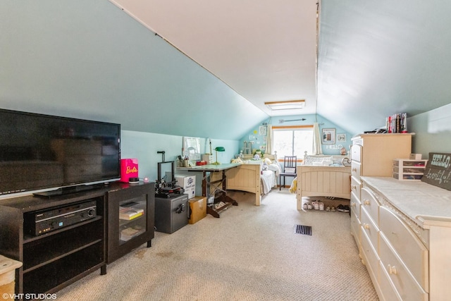 916 Pearl St, Aurora, IL 60505 - carpeted bedroom featuring lofted ceiling
