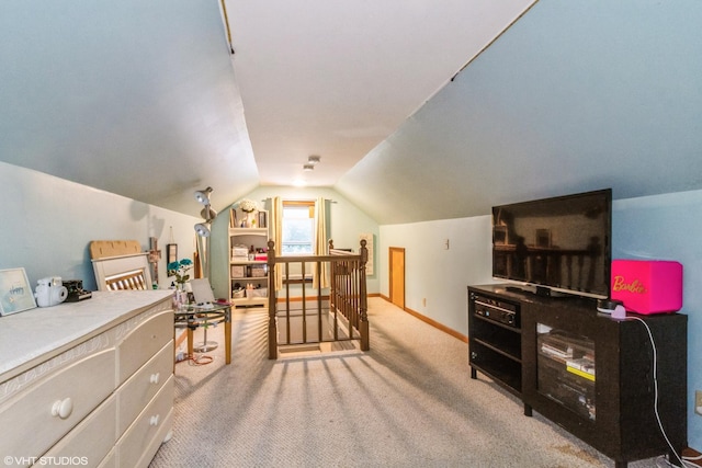 916 Pearl St, Aurora, IL 60505 - bedroom with vaulted ceiling and carpet floors