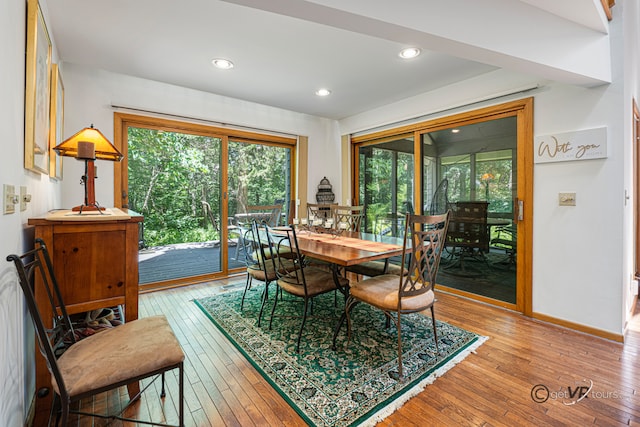 7 Vista Ridge Dr, Galena, IL 61036 - dining room with healthy amount of natural light, light wood-style flooring, and recessed lighting