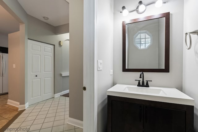 5584 Lavender Ct, Rolling Meadows, IL 60008 - bathroom with vanity and tile patterned floors
