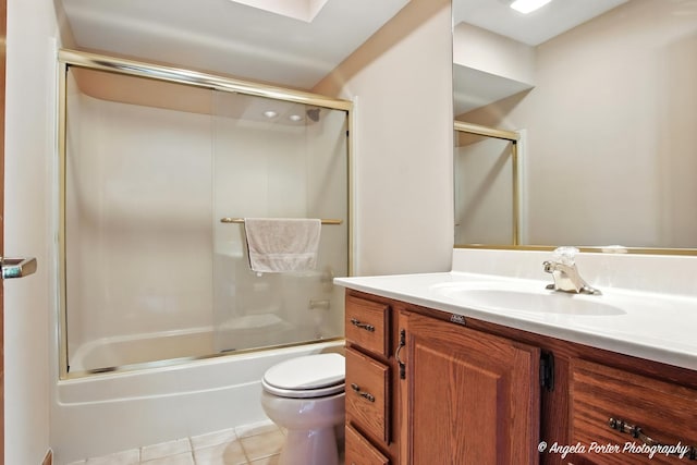 1815 Vineyard Ln, Spring Grove, IL 60081 - full bathroom featuring vanity, shower / bath combination with glass door, and tile patterned floors