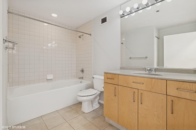 330 N Jefferson St Unit 2102, Chicago, IL 60661 - bathroom with tile patterned flooring, shower / washtub combination, and vanity