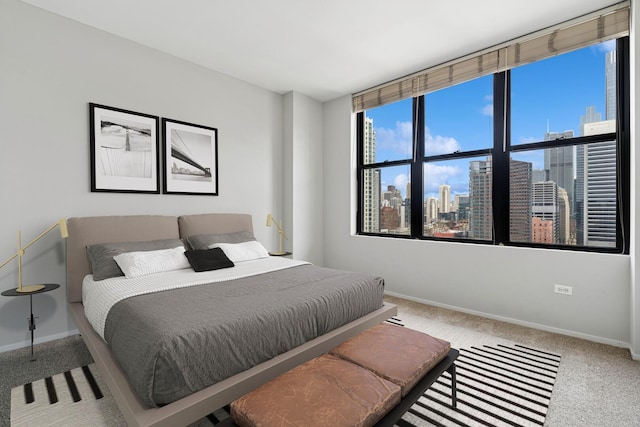 330 N Jefferson St Unit 2102, Chicago, IL 60661 - bedroom featuring carpet flooring and a view of skyline