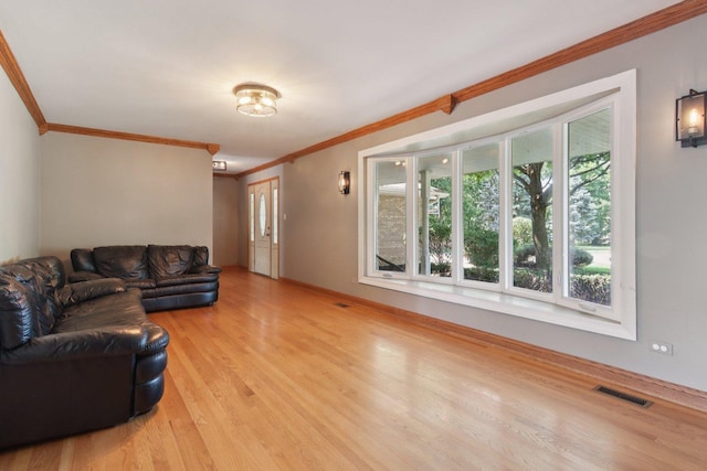 10215 S 87th Ct, Palos Hills, IL 60465 - living area with ornamental molding and light wood-type flooring