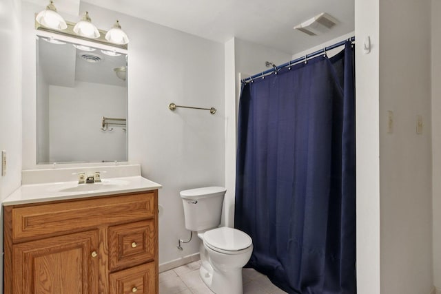 10215 S 87th Ct, Palos Hills, IL 60465 - full bath featuring vanity, tile patterned flooring, and a shower with curtain