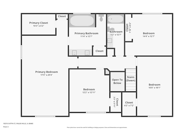 10215 S 87th Ct, Palos Hills, IL 60465 - view of floor plan / room layout