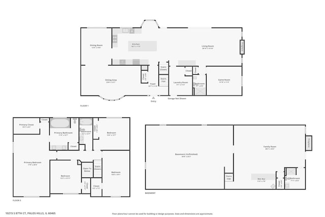 10215 S 87th Ct, Palos Hills, IL 60465 - view of property floor plan