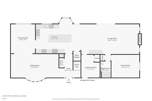 10215 S 87th Ct, Palos Hills, IL 60465 - view of property floor plan