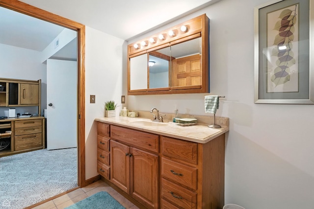740 Saint Andrews Ln Unit 5, Crystal Lake, IL 60014 - bathroom with vanity and tile patterned floors
