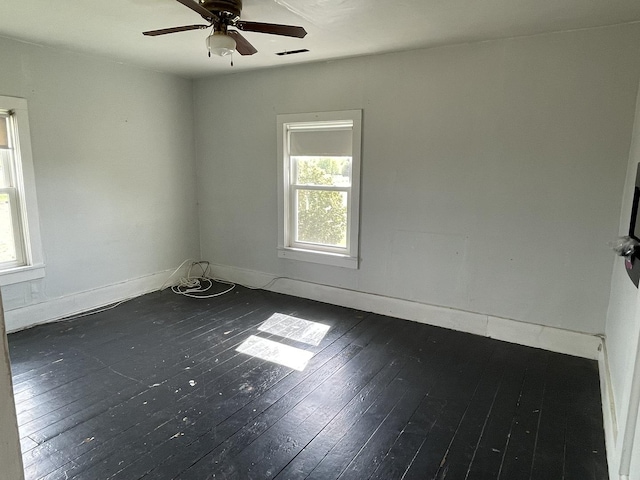6808 S Oak Grove Rd, Harvard, IL 60033 - unfurnished room with hardwood / wood-style floors and a ceiling fan