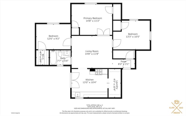 1010 N Neil St, Champaign, IL 61820 - view of floor plan / room layout